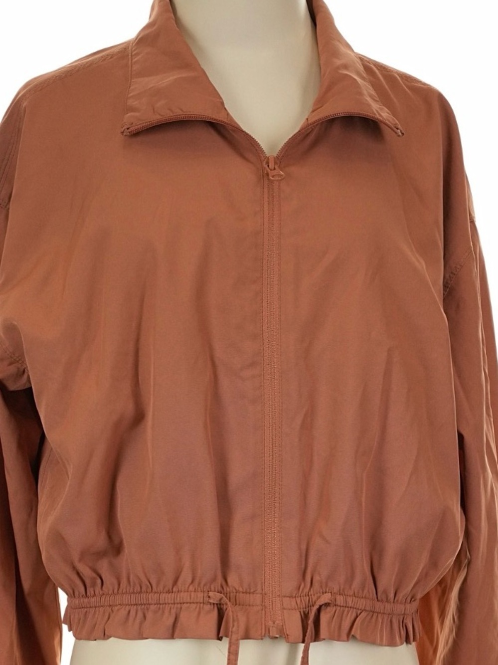 Old Navy Rust Zip-Up Crop Bomber Jacket